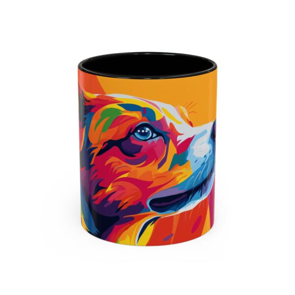 Rainbow Abstract Dog Accent Coffee Mug (11, 15oz)