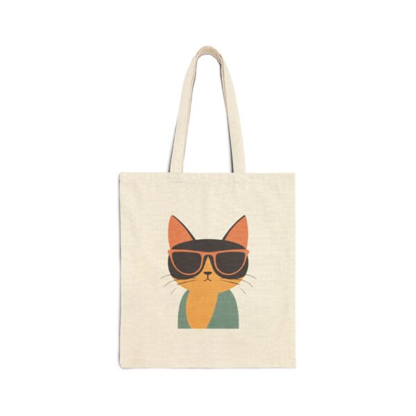 Cool Kitty Cotton Canvas Tote Bag