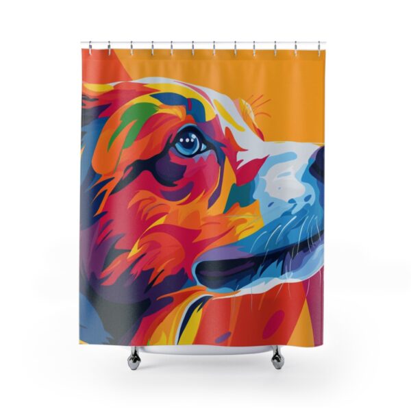 Colorful Dog Shower Curtains