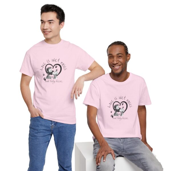 Love is Wet Noses and Licky Kisses Unisex Heavy Cotton Tee - Image 15