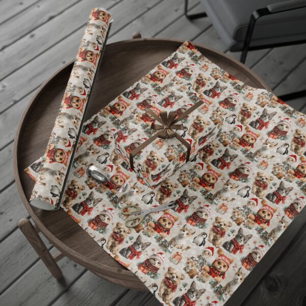 Snowy Winter Day Friends Christmas Wrapping Papers - Image 18