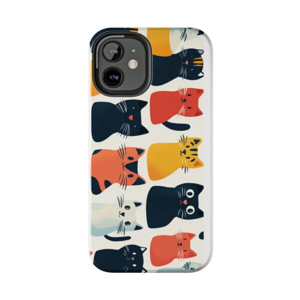 Happy Cats Lined Up Tough Phone Cases - Image 8