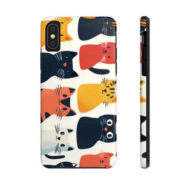 Happy Cats Lined Up Tough Phone Cases