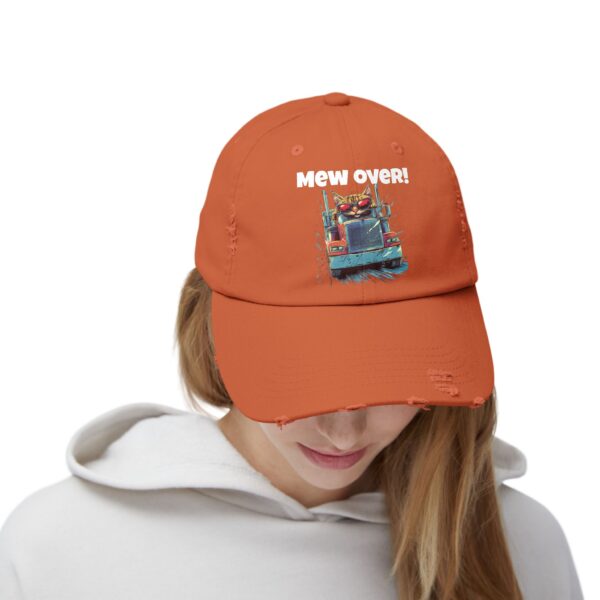 Mew Over! Cat Trucker Series One Unisex Distressed Cap - Image 10