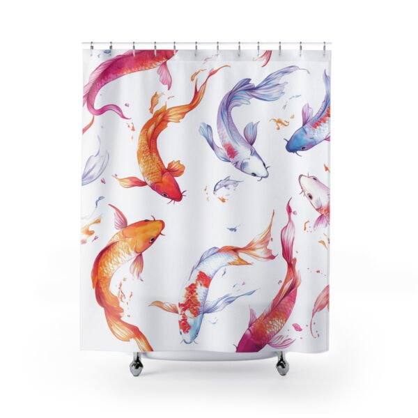 Dancing Koi Shower Curtain Series Two Shower Curtains