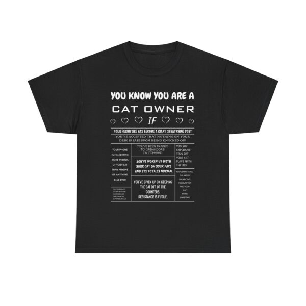 You Know You Are a Cat Owner If... Funny Cat Cotton Tee - Image 4