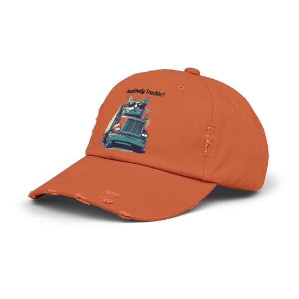 Pawsitively Truckin'! Unisex Distressed Cap - Image 6