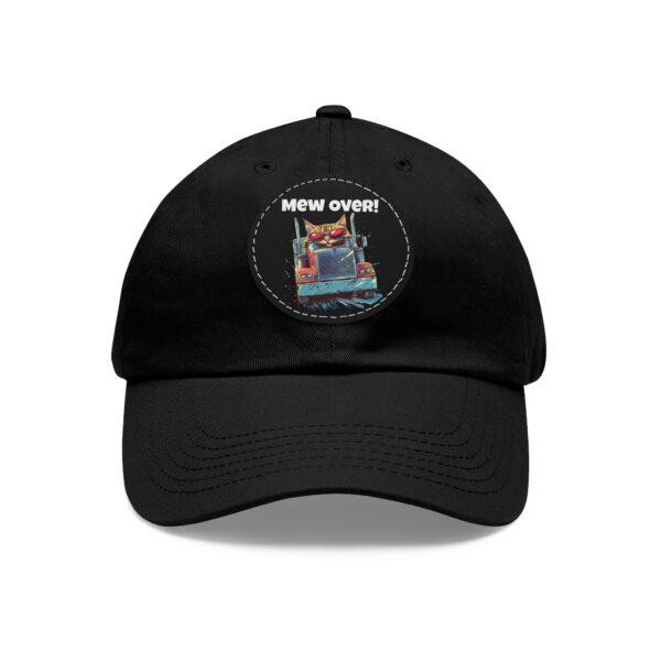 Mew Over! Cat Trucker Series Two Dad Hat with Leather Patch (Round)