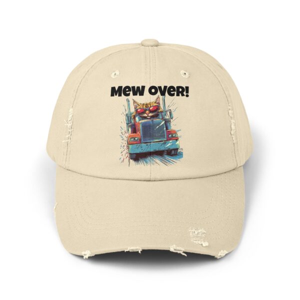 Mew Over! Cat Trucker Series One Unisex Distressed Cap - Image 5