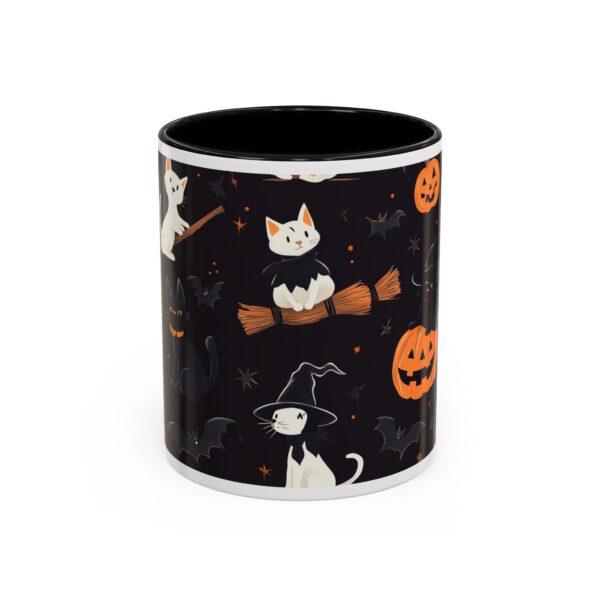 Flying Cats & Kitties Halloween Series One Accent Coffee Mug (11, 15oz)