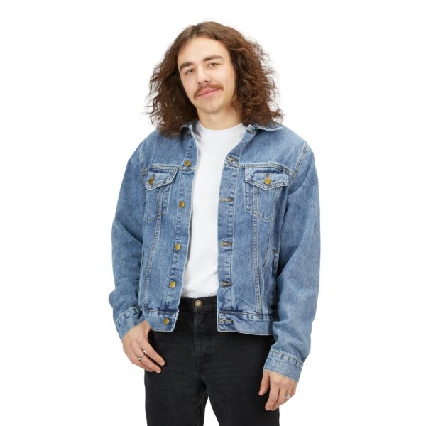 Cat Trucker Men's Denim Jacket - Image 3